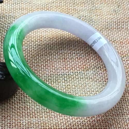 57mm Certified Grade A Natural ice Lavender Jadeite JADE Bracelet Bangle 201104