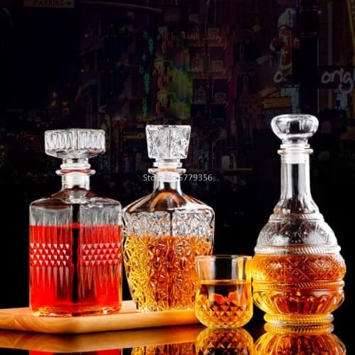 750-1000ml Transparent Wine Bottle Glass Bottle High Quality Durable Glass Bottle