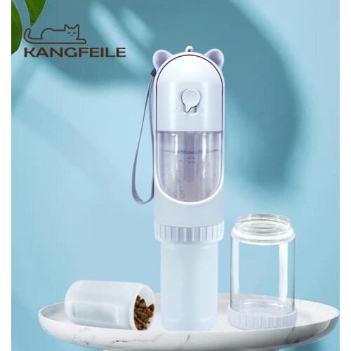 KANGFEILE Dog Water Bottle + Food Bottle Dispenser Pet Feeders Bowls for Dogs Cats Portable Drinking Water Cup Pet Products