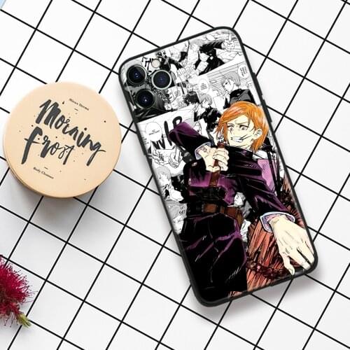 Jujutsu Kaisen Kugisaki Nobara Anime Phone Case For IPhone 11 12 Mini Pro XS Max 6s X XR 6 7 8 Plus SE Soft TPU Glass Cover