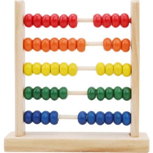 Mini Wooden Abacus Children Early Education Math Learning Toys Bead Counting Calculation Beading Kindergarten Teaching Aid