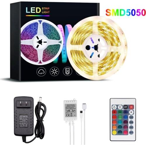 Flexible Strip Light Ribbon Lamp RGB Strip Backlight For TV Lighting rgb LED Light Tape Waterproof Decoration Lamp EU US UK Plug