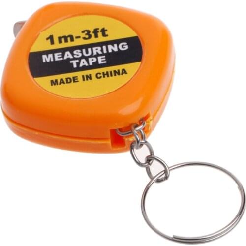 Hot Sale Easy Retractable Ruler Tape Measure Mini Portable Pull Ruler Keychain 1m/3ft