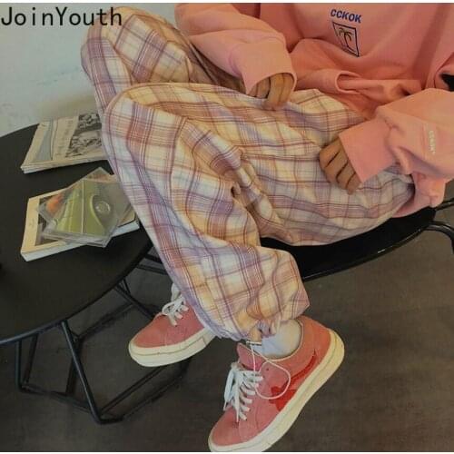Женские брюки в клетку JoinYouth China At AliExpress