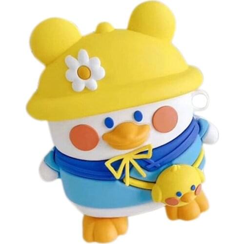 Cute Duckling Suitable for Pro Sets Bluetooth Headset Case Cartoon Soft Shell Anti-Fall Protective Shell