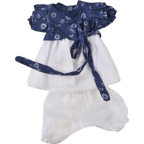 Fashion Doll Dress Pants Suit For 17-18inch Reborn Newborn Baby Doll Clothes Birthday Gifts