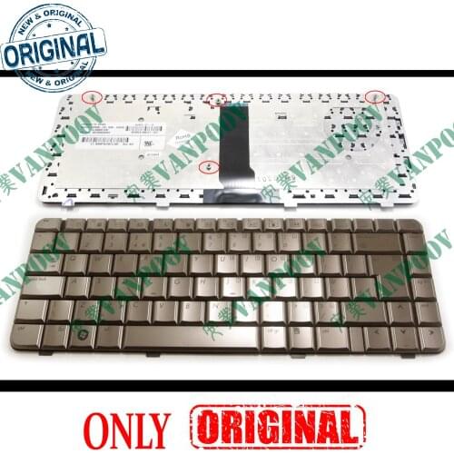 New Notebook Laptop keyboard for HP Pavilion dv3000 dv3500 dv3600 dv3700 Bronce UK English Version - NSK-H5X0U 492990-031