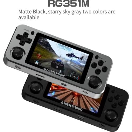 RG351M Retro Video Game Console Aluminum Alloy Shell 2500 Game Portable Console 3.5-inch IPS Screen RG351 Handheld Game Player