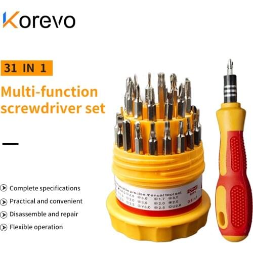 Hand Tool 31Pcs Screwdriver Kit Small Mini Combination Universal Set Dismountable Antiskid Handle Multifunction Repair