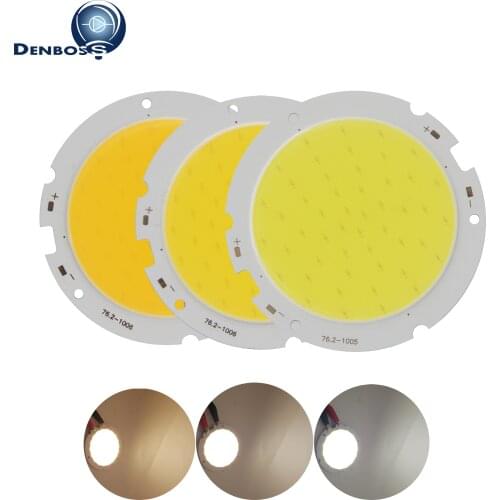 Allcob big promotion 76mm round High Power lumen LED COB Strip Light Source Module 20W 30W COB Warn Nature White for downlight