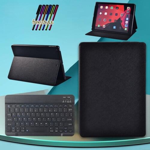 Waterproof Tablet Case for Apple IPad 2019 7th Gen 10.2/ipad 2020 8th Gen 10.2 PU Leather Stand Cover Case + Bluetooth Keyboard