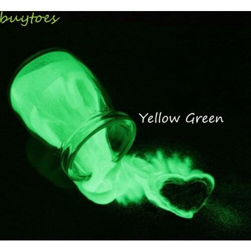 Yellow green Light Luminous Glitter powder phosphor powder,Nail Glitter Glow in Dark Powder Dust Paint Nail Polish Pigment