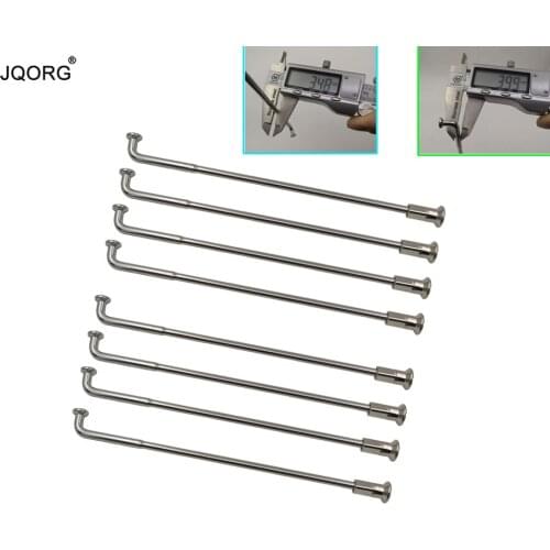 36 Pieces A Lot 8 Gauge - 9 Gauge Diameter 4.0 mm - 3.5 mm Material 304 Stainless Steel J-bend Electric Motorcycle Spokes & Nuts