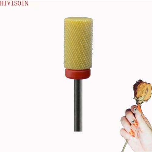 5Pcs Orange Ceramic Nail Drill Bit - Small Barrel Bit -F (2093.060)