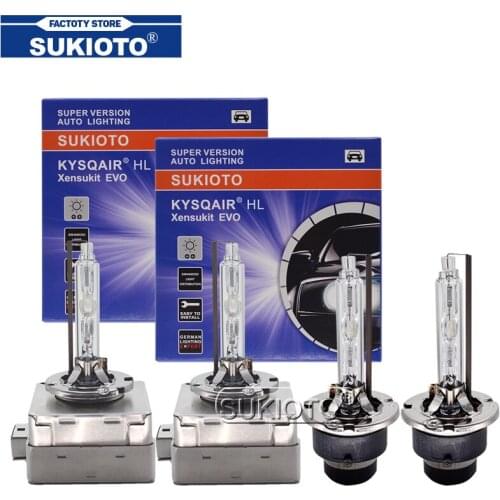 SUKIOTO 2PCS D1S D2S D3S D4S 6000K Car Headlights 35W 55W All Metal HID Bulb Xenon Lamp For Audi A1 A3 A4 S4 A5 A7 A8 Q3 Q5 Q7