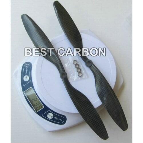 Free shipping 2 Pairs High quality 10" long ,4.5" pitch, 3K Carbon fiber propeller for Quadcopter,Hexrcopter,Octocopter