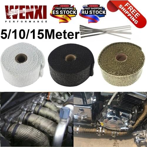 Free Shipping Motorcycle Exhaust Thermal Exhaust Tape Header Heat Wrap Resistant Downpipe For Motorcycle Car Accessories