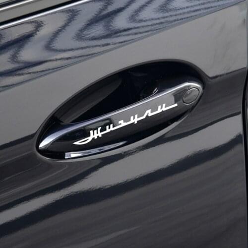 Black red white blue Auto door handle Vinyl Decals Stickers For lada GRANTA niva kalina priora Auto Decoration Car Accessories