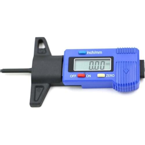Digital Tread Depth Gauge Car Electronic LCD Tire Tester 0-25.4mm/0.01 Brake Shoe Pad Wear Tyre Checker Measuring Tools K0