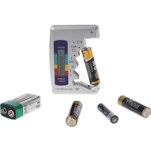 Digital Battery Tester Battery Capacity Detector For C/D/N/AA/AAA/9V 6F22 Batteries /1.55V button cell