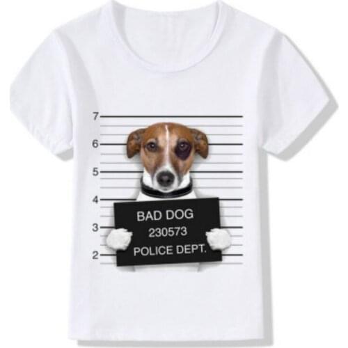 Kids Summer Girls Boys Magic T-Shirt male Tops street fashion design mens short sleeve Bad Dog T Shirt Cool Hip Hop Funny