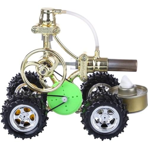 Hot Air Stirling Engine Thermal Power Hybrid Car Model with LED Light Creative birthday Gift For Men Adults Drop Shipping