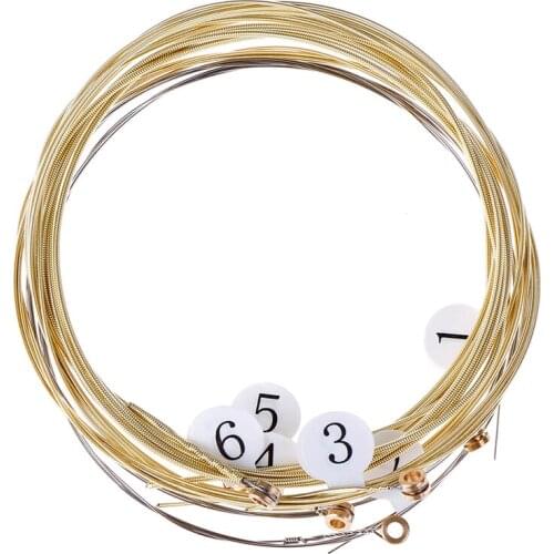 Hot 1 Set 6 pcs Practice Nickel Plated Steel Guitar String Acoustic Guitar with Original Retail Bag