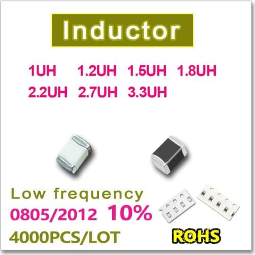 JASNPROSMA 0805 2012 4000PCS SMD Multilayer low Frequency Inductor 10% 1UH 1.2UH 1.5UH 1.8UH 2.2UH 2.7UH 3.3UH New high quality