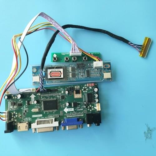 Kit for LQ164M1LA4A/LQ164M1LA4AB 1920X1080 30pin HDMI+DVI+VGA LCD Audio driver DIY panel Controller Board 2 lamps