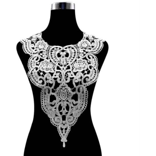 1 Piece Milk Silk Fashion Shirt Sewing Neckline Lace Lace Sweater Elegant Large False Collar Applique Wedding Dress Accessories