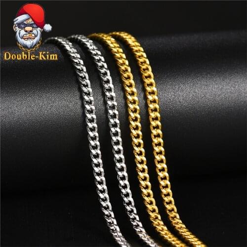 Cuban chain Necklace Men Hiphop Street Culture Titanium Stainless Steel Fashion Trendy silver color Chain Necklace Man Jewelry