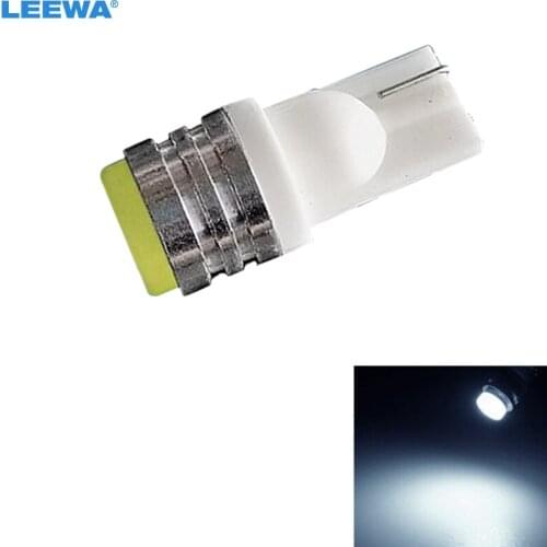LEEWA 100pcs White Car T10 194 168 Interior 2W Ceramic LED Bulb Light Reading Light Lamp Bulb Styling Lamp DC12V #CA4665