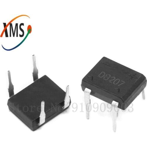 50PCS DB207 DIP B207 DIP4 Bridge Rectifiers 1000V 2A new and original IC