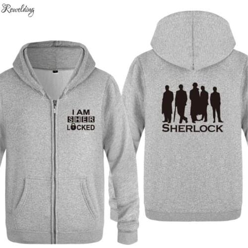 Mens Hoodies I am Sher Locked Printed Zipper Hoodie Men Hip Hop Fleece Long Sleeve Mens Jacket Sweatshirt Skate Tracksuit Coats