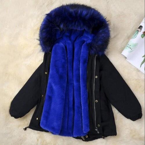 New 2019 Winter Kids Boys Girls Faux Rex Rabbit Fur Coats Detachable Fur Liner Jacket Children Boys And Girls Hooded Parka K26