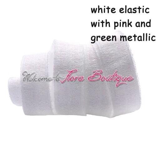 New arrival white glitter fold over elastic ribbon, 100 yards per lot, free shipping