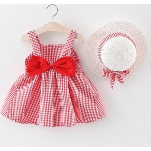 Girl Clothing New Princess Stripe Dress Baby Girl Sleeve-less Bowknot Tie Dresses Good Quality 4 p/l