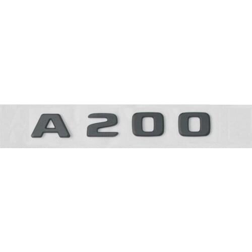 Flat Matte Black ABS Rear Trunk Letters Badge Badges Emblem Emblems Decal Sticker for Mercedes Benz A Class A200 W176 2017 -2019