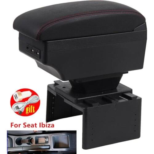 For Seat Ibiza del armrest box armrest box central Store content box with cup holder ashtray Generic model
