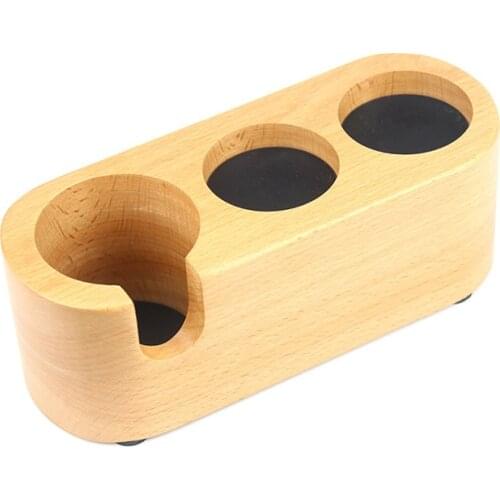 Coffee Filter Tamper Holder Solid Wood Espresso Tamper Mat Stand Coffee Maker Support Base Rack Coffee Accessories