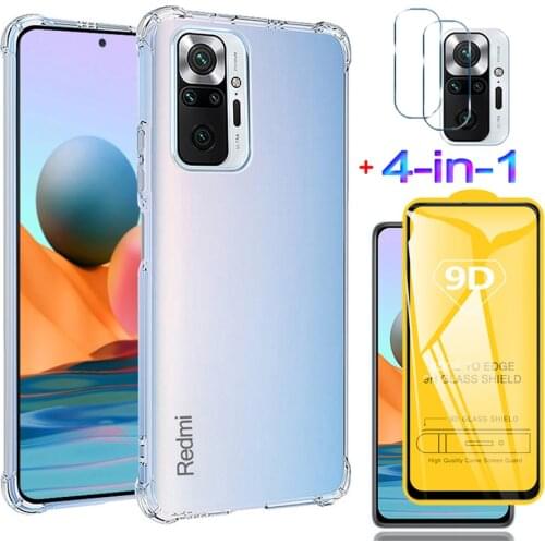 Note10 case, case for redmi note 10pro 2021 soft clear silicone cover note 10s xiaomi redmi note-10 phone cases redmi note10 pro