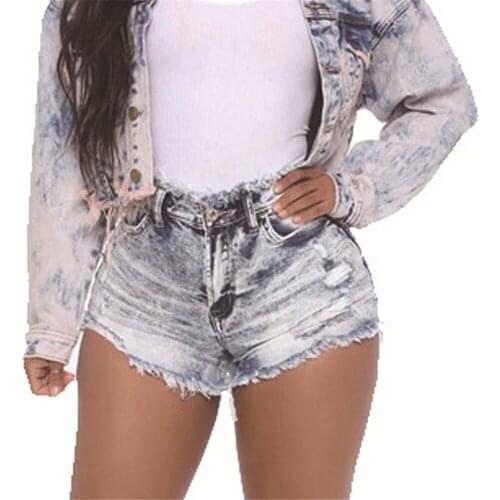 Low Waist Tassel Sexy Hole Denim Shorts Women Cotton With Pockets Ripped Streetwear Wash Distressed Skinny Nightclub Jean Shorts