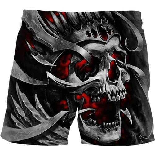Punk Style skull Streetwear Shorts Boys Shorts Kids Cool Shorts 3D Printing Children Summer Trunks Casual Pants Comfortable