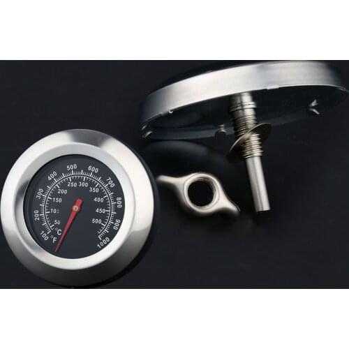 100-1000F Thermometer Temperature Gauge BBQ Barbecue Charcoal Grill Smoker 3inch/75mm Face 304 Stainless Steel Kitchen Tool