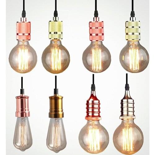 Vintage LED Wood pendant light Art dining room modern hang lamp E27 nordic pendant lights living room restaurants bar droplight