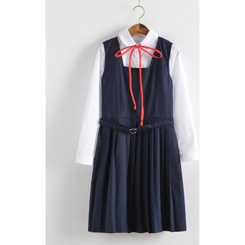 Japanese White Shirt JK Uniform Business Attire Vest Skirt School Uniform Sailor Dress College japanese school uniform
