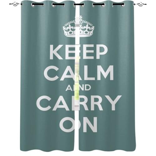 Crown English Letters Curtains For Living Room Bedroom Window Treatment Blinds Drapes Modern Kitchen Curtains