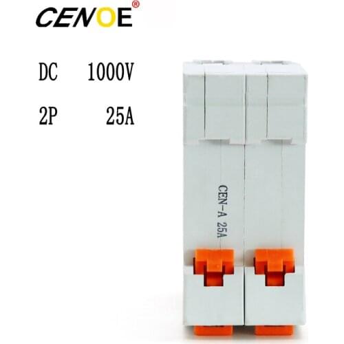 2018 new arrival dc circuitbreaker 2P 1000V 25A mini circuit breaker for global solar photovoltaic power generation