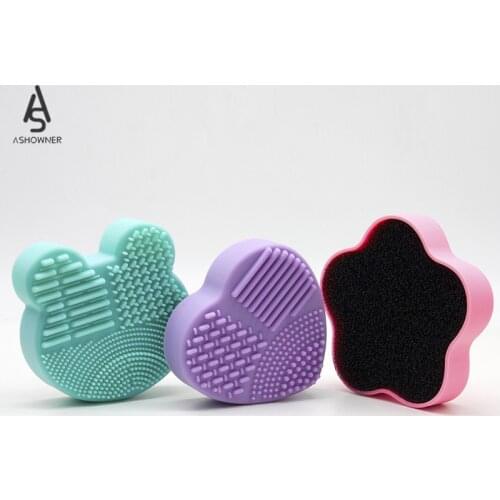 Makeup Brush Cleaning Pad Foundation Make Up Brushes Scrubber Board Clean Mat Silicone Cleaner Cosmetic Washing Tool Maquillaje