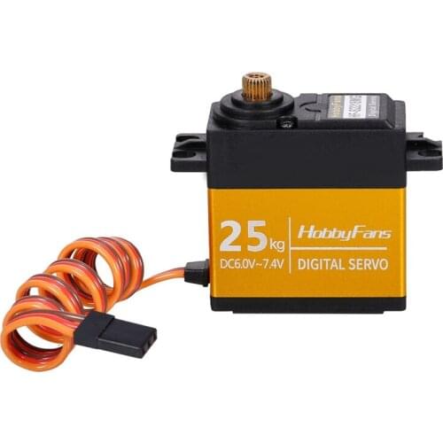 25KG Metal Gear CNC Waterproof Steering Gear Set Arm High Torque For 1/10 1/8 RC Car Servo